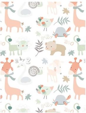 animals species background colorful classical flat design