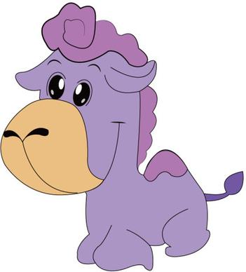 cute purple camel vector