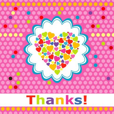 cute round dot heart greeting card vector graphics