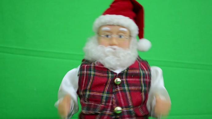 cute santa claus doll moving with music