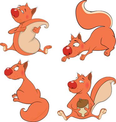 cute squirrels creative vector design
