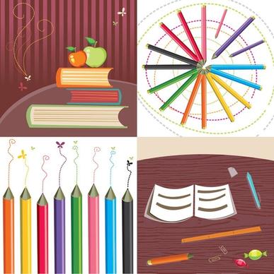 cute stationery vector