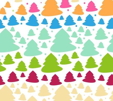 cute style tree christmas background vector graphic