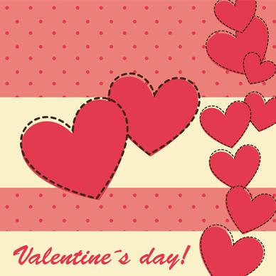 cute valentine day card vector