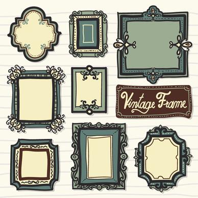 cute vintage frame vector graphics