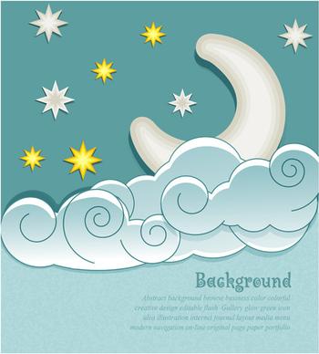 cute weather elements vector