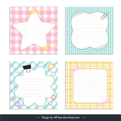 cutenotes templates collection elegant flat symmetry shapes