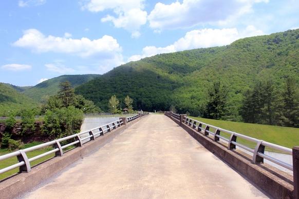 dam bridge at sinnemahoning state park pennsylvania
