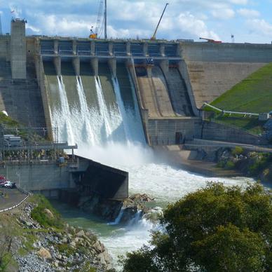 dam overflow water
