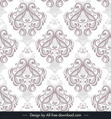 damask  royal pattern template classical symmetric repeating ornament