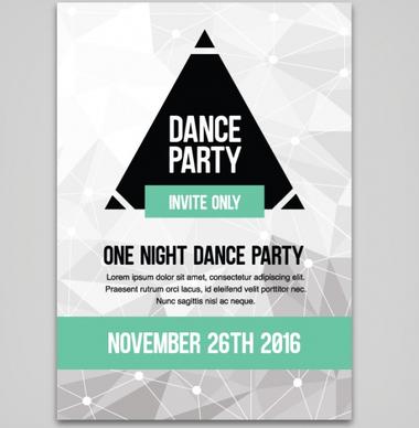 dance party abstract polygon poster design