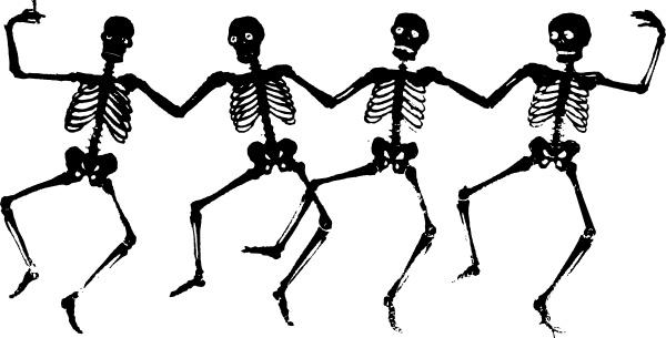 Dancing Skeletons clip art