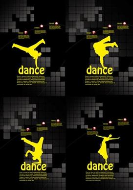 dancing background templates human silhouette modern dark decor