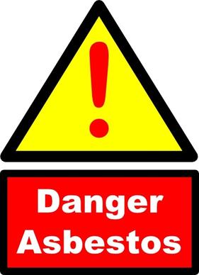 Danger Asbestos Sign clip art