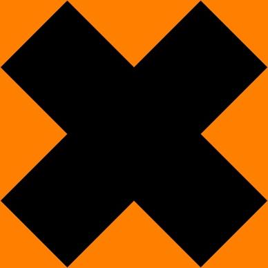 Danger Sign Cross 1 Pattern clip art