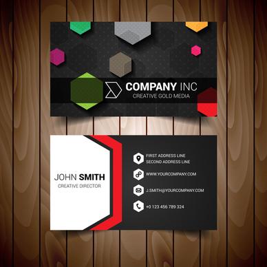 dark abstract business card