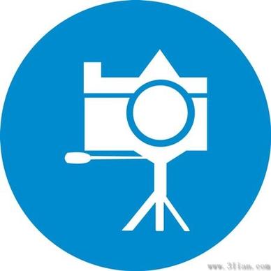 dark blue camera icon vector