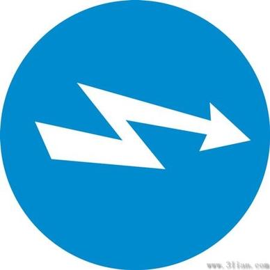 dark blue curve arrow icon vector
