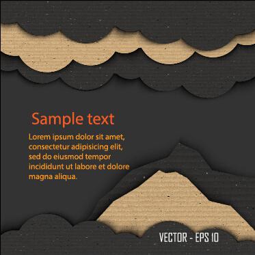 dark cardboard business template vector