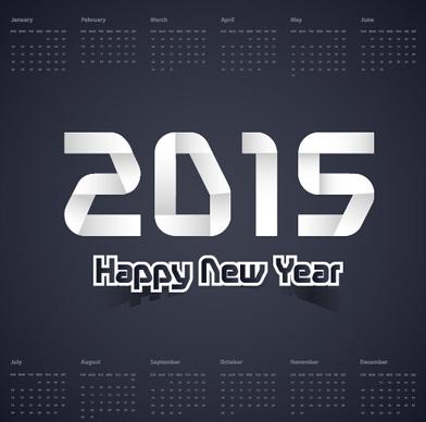 dark color calendar15 new year vector