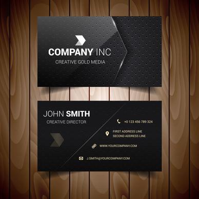 dark dotted business card