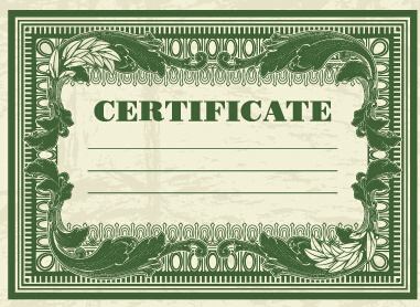dark green certificate template vectors