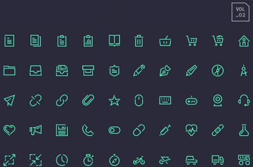 dark green line system icons