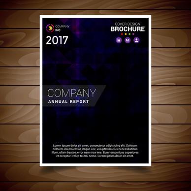 dark purple abstract brochure design template