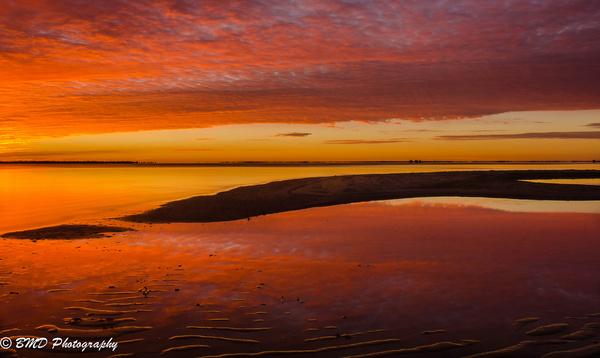 dawn in february 2013 over escambia bay pensacola florida captured from the bluffs near the chimney on scenic highway