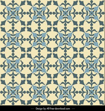 decor pattern template retro flat symmetrical repeating design