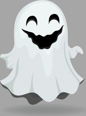 decorated ghost icon funny style white 3d design