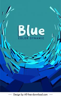 decorative background template blue dynamic 3d abstraction