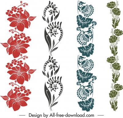decorative border templates elegant classic botanical design