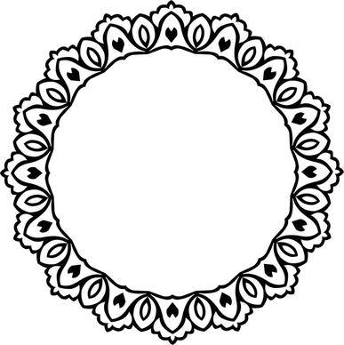 decorative circle design with vintage abstract border