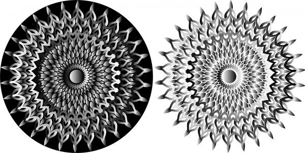 decorative circles vector illustration with interlocking pattern