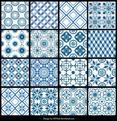 decorative pattern collection flat repeating symmetric design