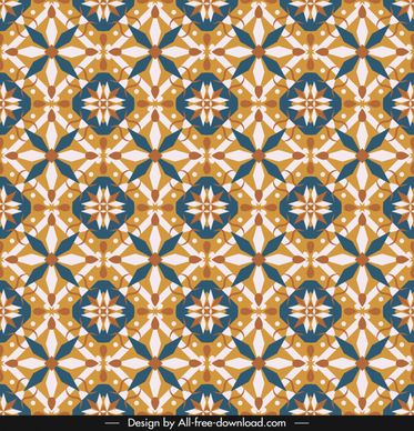 decorative pattern colorful classical symmetrical repeating shapes