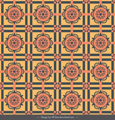 decorative pattern elegant retro repeating symmetric design
