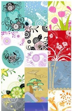 decorative pattern flower modern background vector