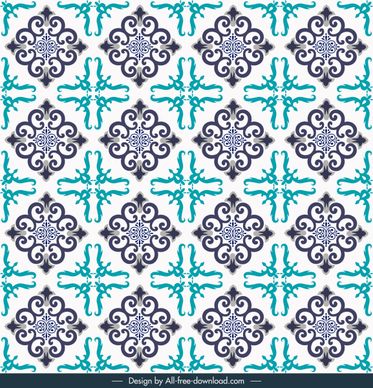 decorative pattern repeating symmetric flat abstract shapes
