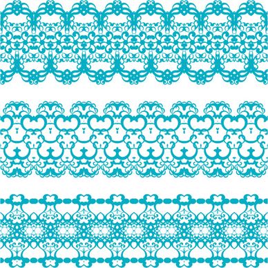 decorative pattern retro seamless borders vector set
