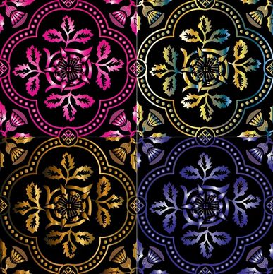 decorative pattern sets design with classical style