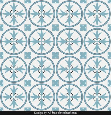 decorative pattern template repeating circles symmetric flora shapes