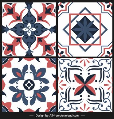 decorative pattern templates elegant classic symmetric flora sketch