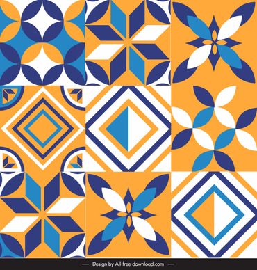 decorative pattern templates elegant colorful flat classic symmetric