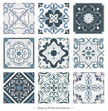 decorative pattern templates elegant european classic symmetry shapes