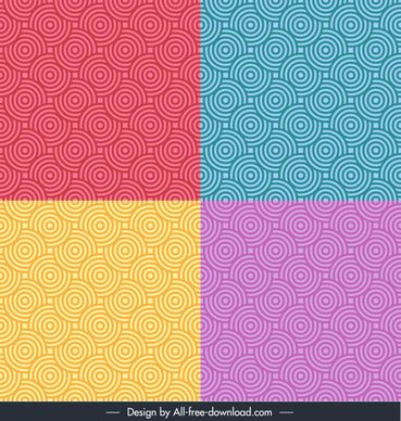 decorative pattern templates pastel repeating concentric circles illusion