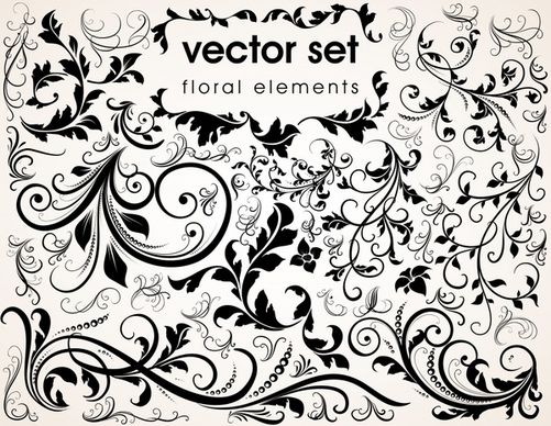 flower pattern template classical black white curved sketch