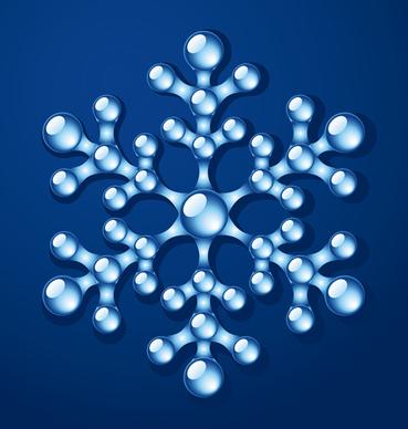 delicate snowflake christmas illustration vector