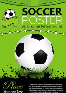 delicate soccer poster background vector graphics